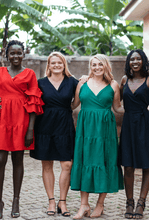 Load image into Gallery viewer, Tiered Wrap Dress