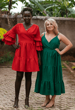 Load image into Gallery viewer, Tiered Wrap Dress
