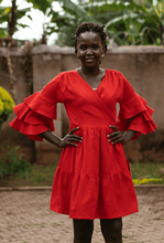 Load image into Gallery viewer, Tiered Wrap Dress