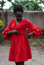 Load image into Gallery viewer, Tiered Wrap Dress