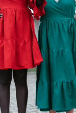 Load image into Gallery viewer, Tiered Wrap Dress
